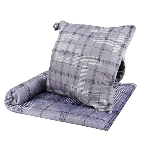 Harmeng Den 3 in 1 Travel Pillow Blanket Set with Removable Flannel Blanket Throw,Hand Warmer Pockets,Pillow (Color6, 50in*60in)