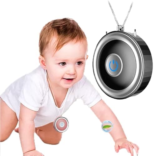 HAIEGACR Portable Wearable Air Purifier Necklace for Travel, Personal Ionic Air Cleaner, USB Rechargeable Mini Air Purifier for Office, Car & Outdoor, 2000 Million Ions (Black)
