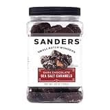 Sanders Dark Chocolate Sea Salt Caramels, Kettle Cooked Caramel Covered in Dark Chocolate, 28 oz Gift Tub