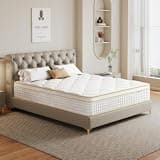 Ruanrest Queen Mattress 12 Inch Hybrid Mattress in a Box with Memory Foam and Pocket Springs for Pressure Relief Medium Firm Queen Size Mattress, Motion Isolation, CertiPUR-US