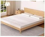 Rollable Floor Mattress Frame Bedding Sleeping Pad Base Breathable Bed Plate for Bedroom Folding，100% Natural Latex Mattress - Medium Firm Foam, Eco-Friendly Twin/Full Bed Size (51x75x2in),