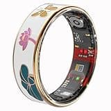 Smart Ring for Women with Enamel Health Ring Fitness Ring Fitness Tracker with Sleep Heart Rate Monitoring Distance Pedometer Calorie for Android iOS 12