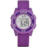 F.ZEGAO Digital Watch Womens with Stopwatch Alarm, 10ATM Waterproof Watches for Women Silicone Band, Purple