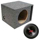 American Sound Connection fits Universal R2-W10D2 Single 10" Subwoofer 750W Loaded Vented Sub Box Enclosure Bundle