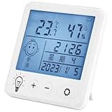 Digital Backlit Hygrometer Thermometer, USB Rechargeable, Indoor Temperature Humidity Monitor, Alarm Clock, High-Precision Room Weather Station, Comfort Indicator, Wall Mountable