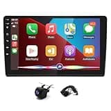 Car Stereo for Chevy Traverse 2009-2012 with Carplay Android Auto 2 Din Radio w/10.1 Inch HD Touch Screen Bluetooth EQ GPS Navi WiFi DSP Mirror Link SWC Backup Camera Mic, 2+32G