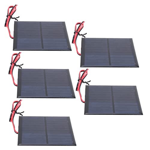 JTLB 6V 2W Mini Solar Panel, High Conversion Efficiency Power Board Module with Good Low Light Performance, for Solar Lawn Lights Landscape Lights Phone Chargers