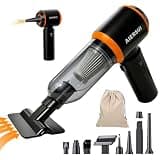 AIERSUI Handheld Cordless Vacuum Cleaner 4-in-1 Portable mini car Vacuum Cleaner, car Vacuum Cleaner and Hair Dryer, car Type-C Charging, Office Desk, Keyboard, pet Hair (Basic Ｍodel)