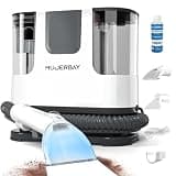Upholstery Carpet Cleaner Machine, MUJERBAY Portable Spot & Stain Cleaner Shampooer, 360°Universal Wheels & Handle, 1.18-inch Deep Cleaning Machine for Couch, Stairs, Car & Messes. 6.24
