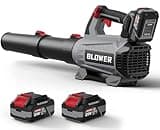 Leaf Blower Cordless - 630CFM/160MPH, 21V Powerful Electric Cordless Leaf Blower with 2 x 4.0Ah Batteries and Charger, Battery Powered Leaf Blowers for Lawn Care, Patio, Yard, Dust, Snow