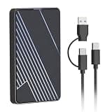PMHKM 500G External Hard Drive, USB 3.0 and USB-C Portable Slim Storage Expansion Mobile HDD for PC, Mac, Laptop, PS4, Xbox one, Xbox 360 Android, iPhone 15/16/17, Office & Game (500, GB)