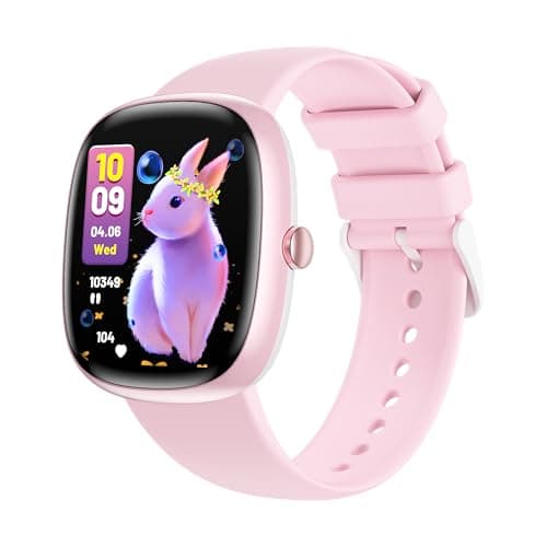 JoJoego Smart Watch for Kids Girls Gift: No Phone Needed Watch with Heart Rate Sleep Monitor, 20 Games, Alarm Clock & Timer,Pedometer, Camera for 4-16 Year Old Boys Pink Gift