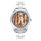NTVOWPZO Three-Hand Analog Stainless Steel Watches for Men Easy Reader