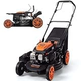 Ezasin 21" Self-Propelled Gas Lawn Mower – 170CC 4-Stroke Engine, 7 Cutting Heights, 3-in-1 Mulch/Bag/Discharge, 1.9-Bushel Large Grass Collector, EPA Compliant