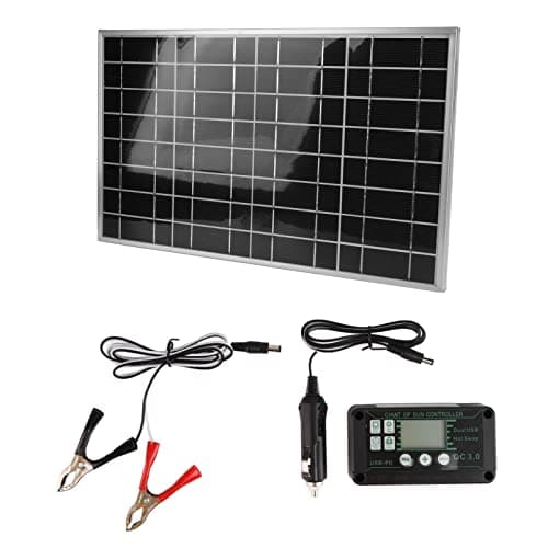 KELFEEAO 12v 24v 40a Solar Panel, Solar 30W Panel Kit Polycrystalline Silicon High Efficiency Solar Panel Charger for Car Batteries, Rv, Ships, Aircraft, Outdoor, Planting