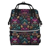 Fuzquwu Carnival (1) Print Diaper Bag Backpack,Travel Daypack For Mom Dad,Diaper Tote Backpack