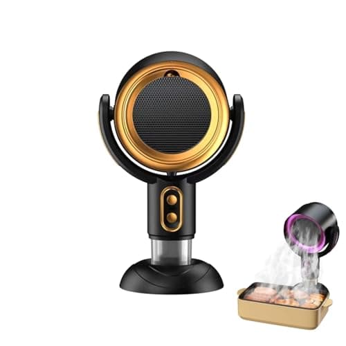 Smoke Away Portable Air Purifier with Dual-Filtration, Adjustable Angle, USB Rechargeable, Reduces Grease & Odors for Indoor BBQ and Hot Pot