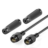 VRTLYJU Waterproof CAT6 Network Cable Extender with Gigabit Ethernet Port Outdoor RJ45 Male to Female Connector Network Cable Adapter(FF,0.5M)
