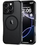 Diverbox for iPhone 16 Pro Case,Compatible with MagSafe,Translucent Matte Shockproof Anti-Slip Anti-Fingerprint Pocket-Friendly Phone Case for iPhone 16 Pro (Black)