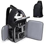 CADeN Camera Bag Sling Backpack for DSLR/SLR Mirrorless Camera Waterproof, Camera Case Compatible for Sony Canon Nikon Camera and Lens Tripod Accessories Black