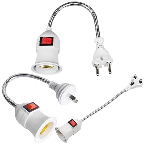 E27 Socket Adapter with On Off Switch to Us EU UK Plug Flexible Extension Lamp Bulb Holder Converter New 2025 for Arrival High Reliable Electronic Component, Precision, Stable Performance