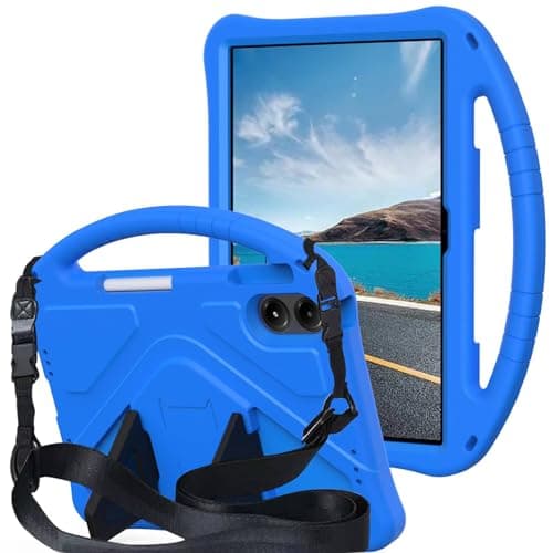 QYiiD Kids Case for Onn 12.1 inch Tablet Pro 2024 (Model:100146663), Shockproof Full Body Protective Light Weight EVA, Folding Handle Stand Shoulder Strap for Walmart Onn Surf Tablet 12.1", Blue