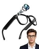 Coucur AI Smart Glasses with Camera, 8MP 4K Camera Glasses & 1080P Video Recording Glasses, ChatGPT Voice Assistant, 139 Languages Real-Time Translation, Open Ear Earbuds for Travel/Meetings/Vlog