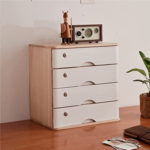 Desktop File Cabinet - Solid Wood Storage Box - Desktop Organizer, Solid Wood Storage Box Small Chest of Drawers Put A4 Paper, Small Chest of Drawers Put A4 Paper
