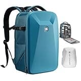 K&F CONCEPT Camera Backpack,Hardshell Photography DSLR Camera Bag with 15-15.6 Inch Laptop Compartment Hard Shell Camera Case Compatible with Canon/Nikon/Sony/DJI Mavic Drone