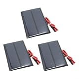 6V 1W Polycrystalline Solar Panel with 30cm Cable DIY Science Projects, Outdoor Garden Lights, and Experiments(3PCS)