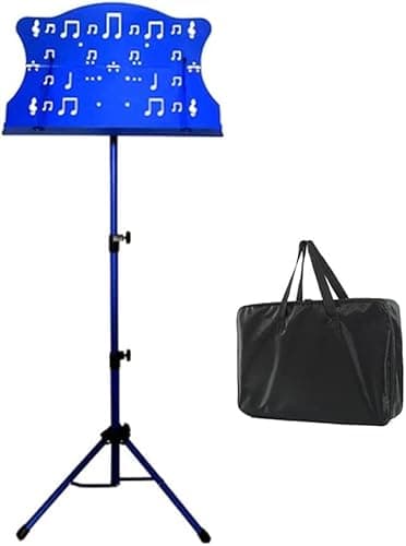 YOYAL Music Stand Dual-Use Portable Folding Adjustable Sheet Music Stand Desktop Book Stand with Carrying Bag Tablet Projector Stand Sheet Music Stand