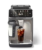 Philips 5500 Series Fully Automatic Espresso Machine, LatteGo Milk System, Integrated Grinder, 20 Hot & Iced Coffee Pre-Sets, Quick Start, SilentBrew, 15-Bar Pressure, Black Chrome (EP5544/94)