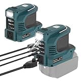 Real 220W Power Inverter Compatible with Makita 18V Battery, DC 18V to AC 110V-120V Portable Power Station with 1 AC Outlet, 1 USB & Type-C, 1 12V DC & 200LM LED (Tool Only)