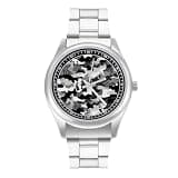 NTVOWPZO Three-Hand Analog Stainless Steel Watches for Men Easy Reader
