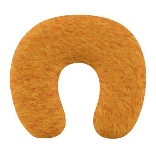 zxxpensy Felt Texture Pumpkin Orange Foam Travel Pillow for Head Rest, Washable U Shaped Neck Pillow for Airplane