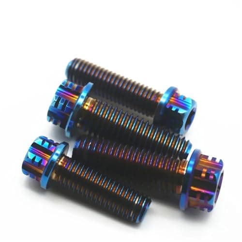 1piece Titanium Bolt M6 M8 M10 X1.25/1.5 20 25 30 35 40 45 50 55 60 65 70 Motorcycle MTB Flange Head Torx Screws Ti Fastener(M8x40mm)