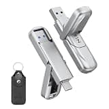 KEXIN 128GB Flash Drive Type C Solid State Drive up to 450MB/s USB 3.2 Gen 1 Dual USB A & USB C Thumb Drive Metal USB Drive for iPhone 15/16/17 Android Smartphone Tablet Game Console Windows Mac