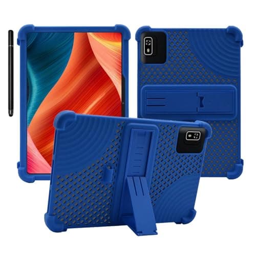 Case for Topsand Topsand-G12PRO Android 15 Tablet 10 inch,Heat Dissipation Tablet Case,Soft Silicone Protector Cover,Kids Friendly,Adjustable Stand Cover,4 Corners Thicken Shockproof, Blue