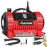 AVID POWER Tire Inflator Portable Air Compressor, 12V DC/110V AC Car Tire Pump with Inflation and Deflation, 5 Preset Modes, Digital LCD Pressure Gauge for Car Tires, Air Mattress and Small Inflatable