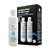 LG LT1000P2 6-Month / 200 Gallon Refrigerator Replacement Water Filter, Reduces Chlorine, 2 Count (Pack of 1), White.