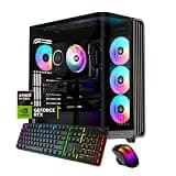 iBUYPOWER Trace Gaming PC Desktop Computer AMD Ryzen 7 9700F CPU, NVIDIA GeForce RTX 5060Ti 16GB GPU, 16GB DDR5 5200MHz RAM, 1TB NVMe SSD, Windows 11 Home, Gamer Keyboard and Mouse - TBA7N56T01