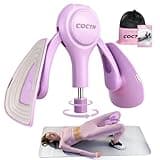 Thigh Trainer for Women, 15-70LB Adjustable Resistance Inner Thigh Exerciser for Pelvic Floor Muscle Repair, Thigh Workout Kegel Exercise Equipment for Shaping, Yoga & Weight Loss at Home Gym -Purple