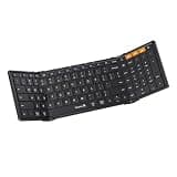 ProtoArc Foldable Bluetooth Keyboard, XK01 Full-Size Portable Wireless Keyboard for Travel, 105 Keys, 0.65" Keycaps, Multi-Device Sync for iPad Tablet Smartphone Laptop PC Windows iOS Android, Black