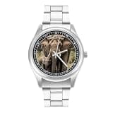 NTVOWPZO Three-Hand Analog Stainless Steel Watches for Men Easy Reader