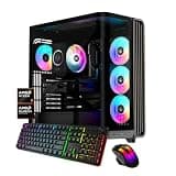 iBUYPOWER Trace Gaming PC Desktop Computer AMD Ryzen 7 9700F CPU, AMD Radeon RX 7700 XT 12GB GPU, 16GB DDR5 5200MHz RAM, 1TB NVMe SSD, Windows 11 Home, Gamer Keyboard and Mouse - TBA7R77XT01