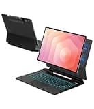 LAUDTEC [Upgraded] Secure Keyboard Case for Samsung Galaxy Tab S11/S10/S9/S8 Ultra 14.6",Stable Magnetic Floating Stand with Smart LCD Display, Lightweight Portable Workstation for Travel, Black