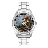 NTVOWPZO Three-Hand Analog Stainless Steel Watches for Men Easy Reader