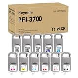 Heynnie PFI-3700 Ink Cartridge Replacement for Canon PFI3700 Ink Tank Compatible with imagePROGRAF PRO-2600 PRO-4600 PRO-6600 GP-4600S GP-6600S Printers 700ml 11PK Complete Color Set