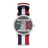 ZMYAPQO Mexican American Flag Watches for Men