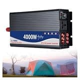 3000W 4000W 5000W Inverter Pure Sine Wave DC 12V/24V/48V/60V/72V to AC 110V/220V Power Inverters with Car Solar for Vehicles Home with LCD Display(4000W,72V to 220V)